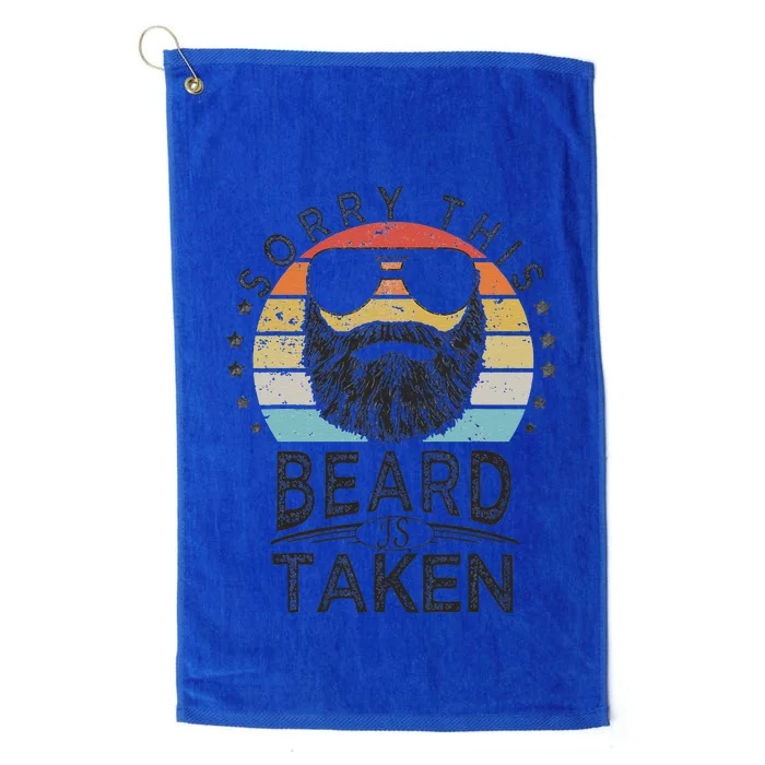 Sorry This Beard Is Taken Cool Bearded Man Valentine's Day Platinum Collection Golf Towel