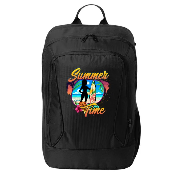 Summer Time Beach Vibes Print City Backpack