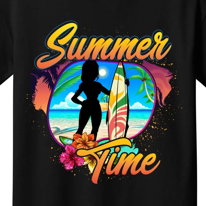 Summer Time Beach Vibes Print Kids T-Shirt