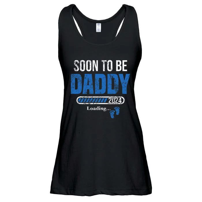 Soon To Be Daddy 2024 Fathers Day Ladies Essential Flowy Tank