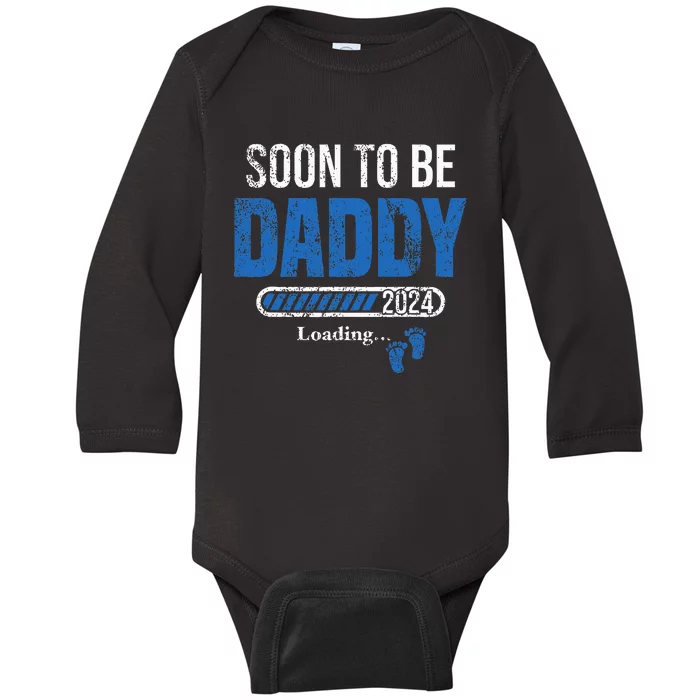 Soon To Be Daddy 2024 Fathers Day Baby Long Sleeve Bodysuit