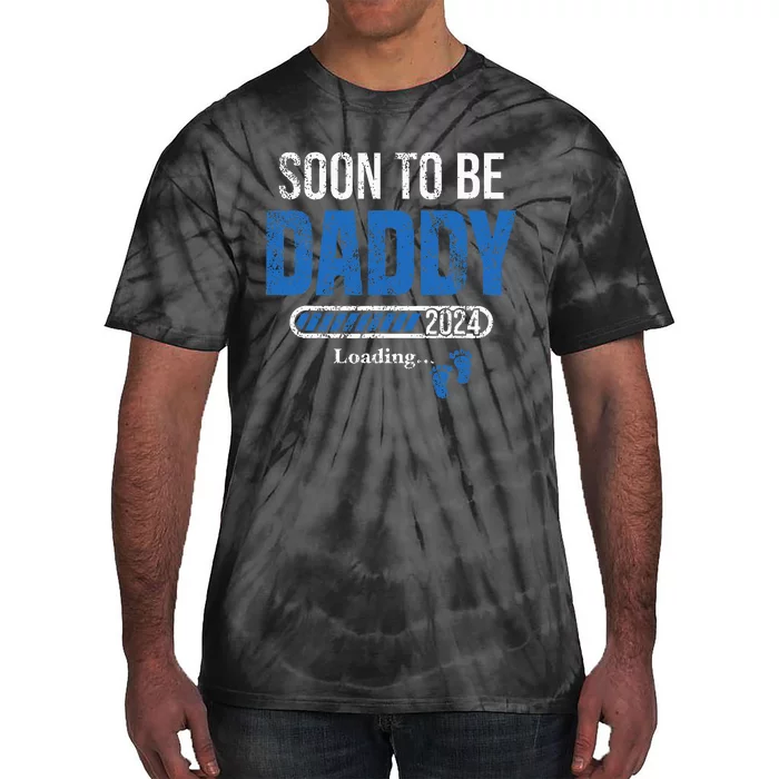 Soon To Be Daddy 2024 Fathers Day Tie-Dye T-Shirt