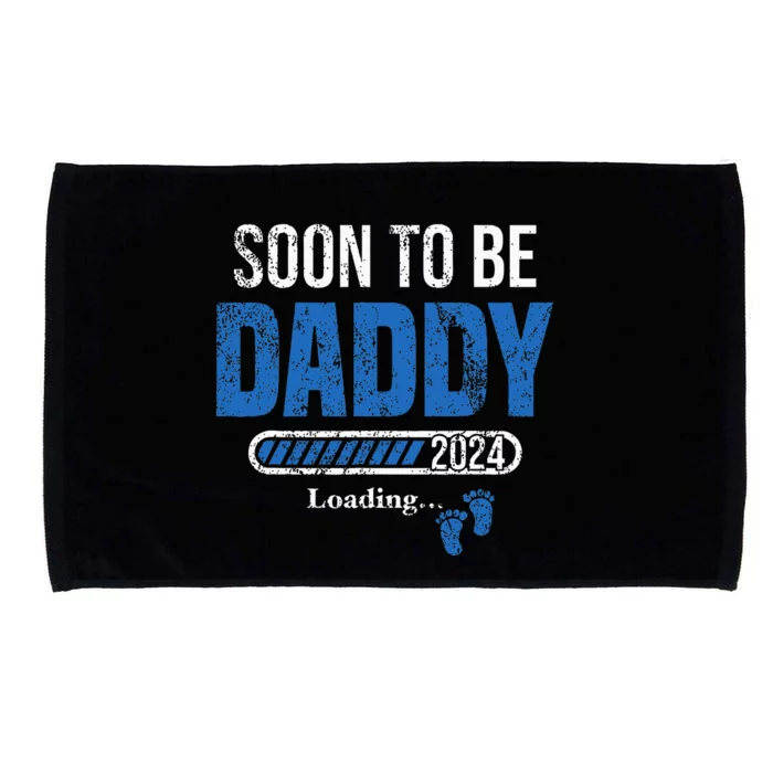 Soon To Be Daddy 2024 Fathers Day Microfiber Hand Towel