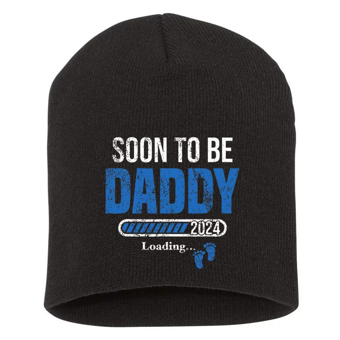 Soon To Be Daddy 2024 Fathers Day Short Acrylic Beanie