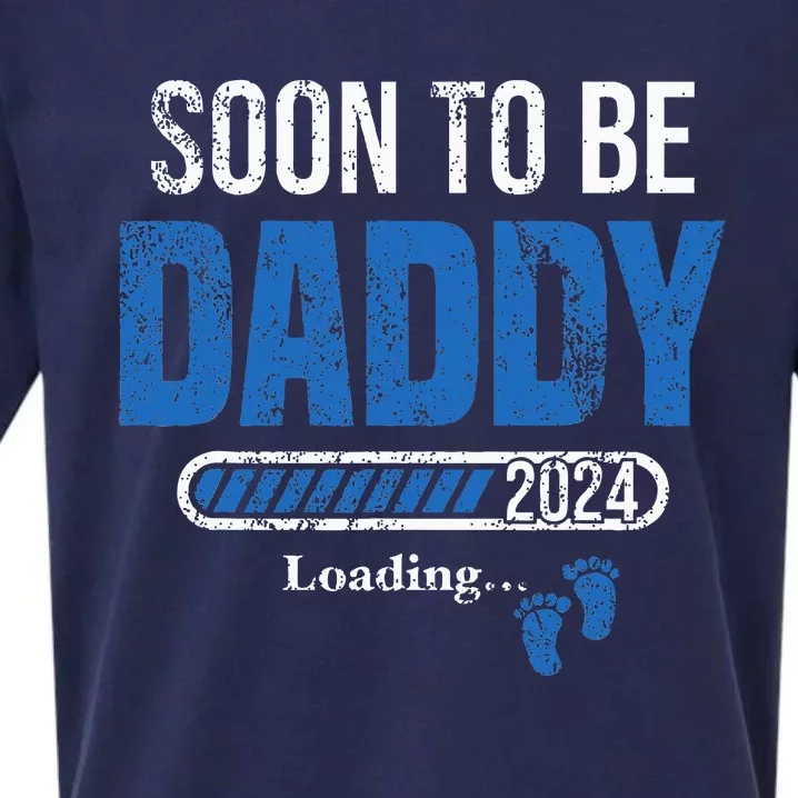 Soon To Be Daddy 2024 Fathers Day Sueded Cloud Jersey T-Shirt