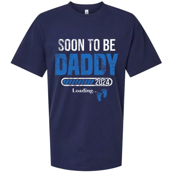 Soon To Be Daddy 2024 Fathers Day Sueded Cloud Jersey T-Shirt