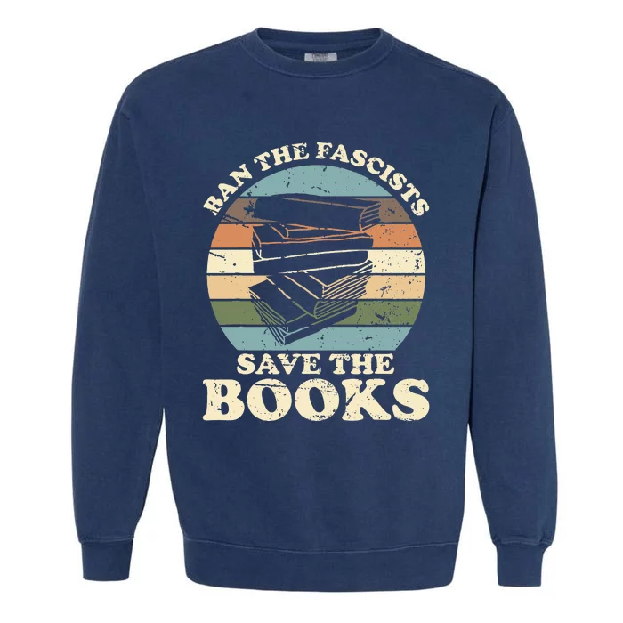 Save The Books Funny Book Lover Worm Nerd Garment-Dyed Sweatshirt