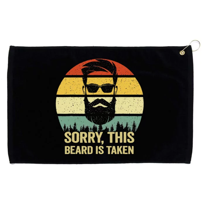 Sorry This Beard Is Taken Bearded Valentines Day Grommeted Golf Towel