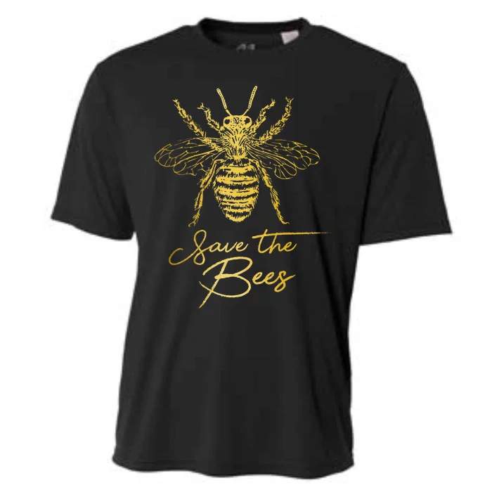 Save The Bees Beekeeper Beekeeping Vintage Bee Cooling Performance Crew T-Shirt