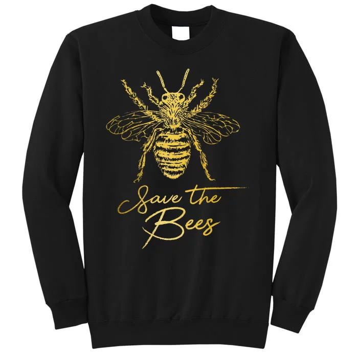 Save The Bees Beekeeper Beekeeping Vintage Bee Tall Sweatshirt