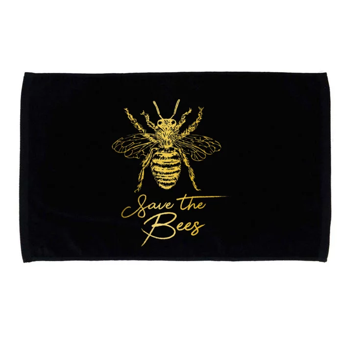 Save The Bees Beekeeper Beekeeping Vintage Bee Microfiber Hand Towel