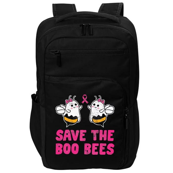 Save The Boo Bees Breast Cancer Awareness Halloween Impact Tech Backpack