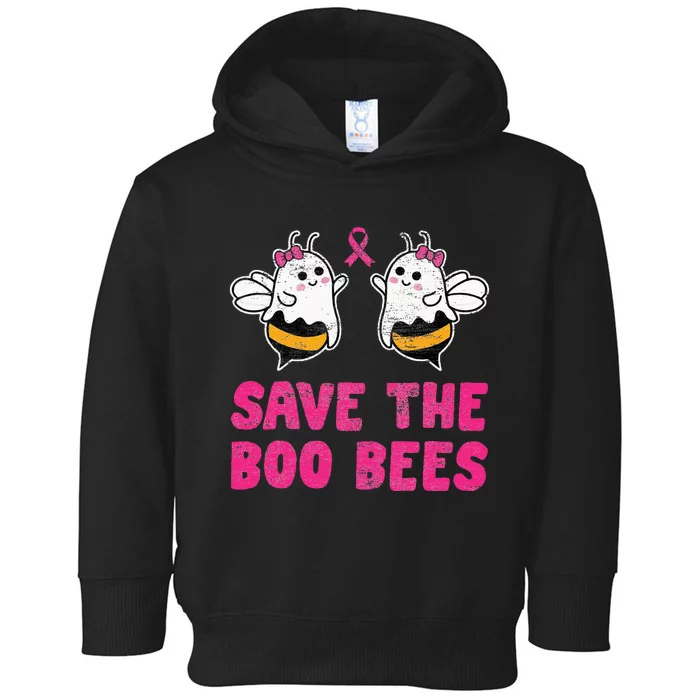 Save The Boo Bees Breast Cancer Awareness Halloween Toddler Hoodie