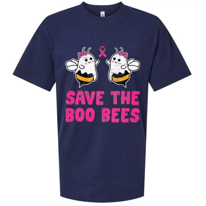 Save The Boo Bees Breast Cancer Awareness Halloween Sueded Cloud Jersey T-Shirt