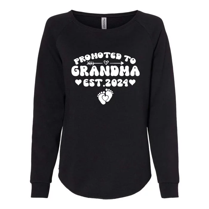 Soon To Be Grandma 2024 Gift Promoted To Grandma Est 2024 Womens California Wash Sweatshirt