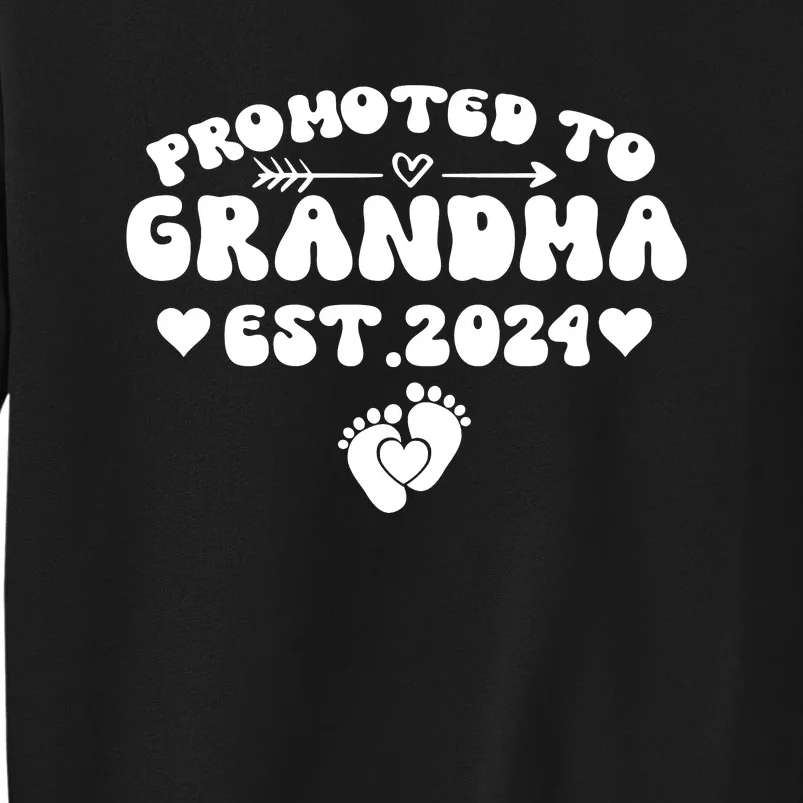 Soon To Be Grandma 2024 Gift Promoted To Grandma Est 2024 Tall Sweatshirt