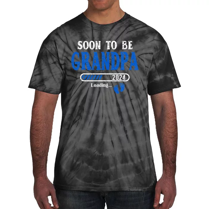 Soon To Be Grandpa Est.2024 New Grandpa Tie-Dye T-Shirt