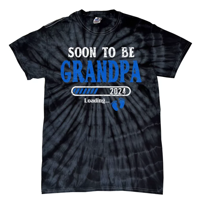 Soon To Be Grandpa Est.2024 New Grandpa Tie-Dye T-Shirt