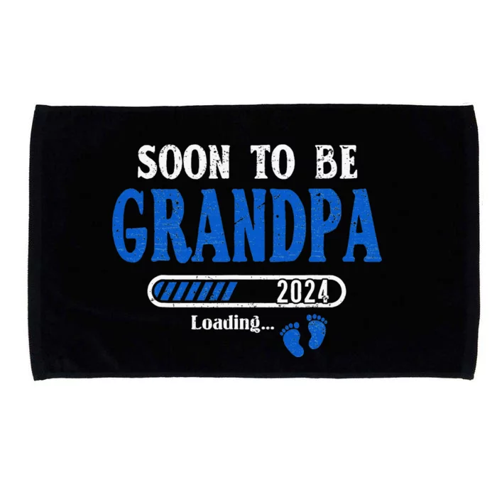 Soon To Be Grandpa Est.2024 New Grandpa Microfiber Hand Towel