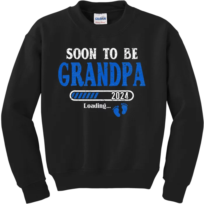 Soon To Be Grandpa Est.2024 New Grandpa Kids Sweatshirt