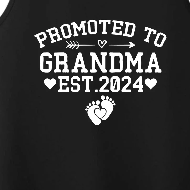 Soon To Be Grandma 2024 Gift Promoted To Grandma Est 2024 Performance Tank