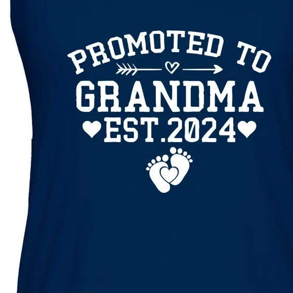 Soon To Be Grandma 2024 Gift Promoted To Grandma Est 2024 Ladies Essential Flowy Tank