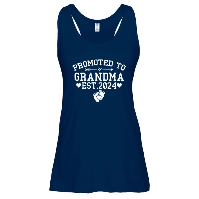 Soon To Be Grandma 2024 Gift Promoted To Grandma Est 2024 Ladies Essential Flowy Tank