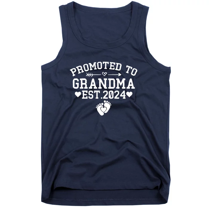 Soon To Be Grandma 2024 Gift Promoted To Grandma Est 2024 Tank Top