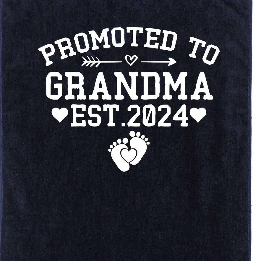 Soon To Be Grandma 2024 Gift Promoted To Grandma Est 2024 Platinum Collection Golf Towel