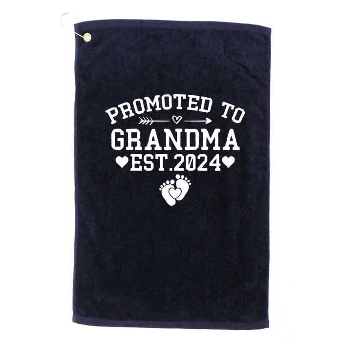 Soon To Be Grandma 2024 Gift Promoted To Grandma Est 2024 Platinum Collection Golf Towel