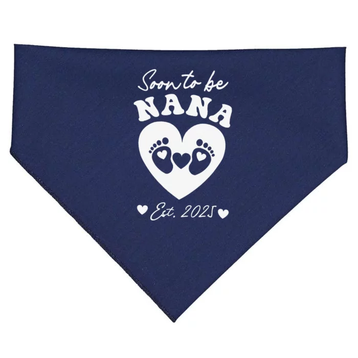 Soon To Be Nana 2025 Mothers Day First Time Mom Pregnancy USA-Made Doggie Bandana