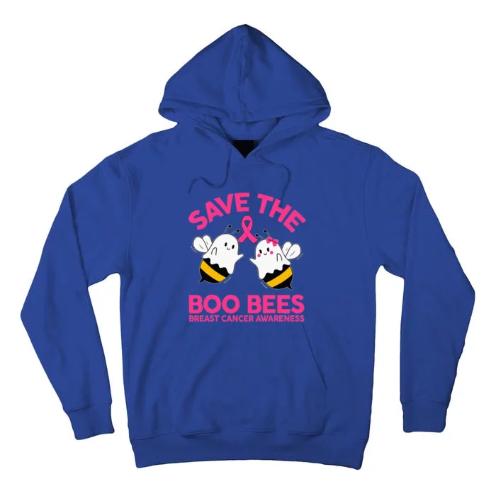 Save The Boobees Boo Bees Breast Cancer Halloween Tall Hoodie