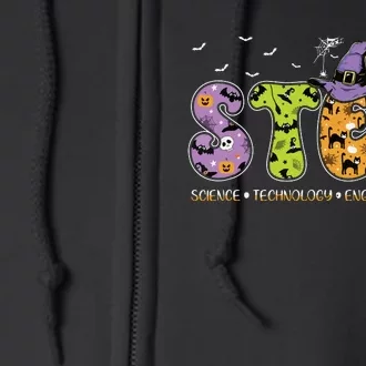 Stem Teacher Boo Crew Funny Halloween Matching Costume Full Zip Hoodie