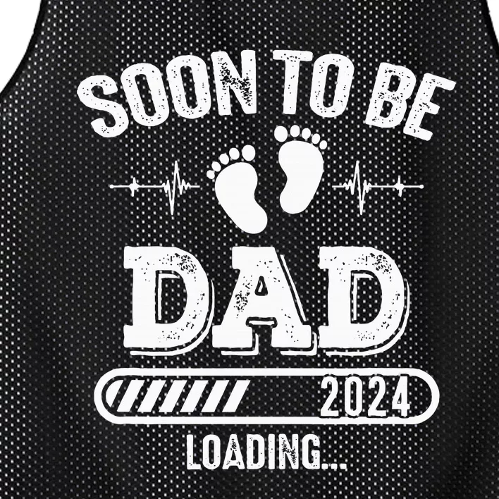 Soon To Be Dad 2024 Loading Mesh Reversible Basketball Jersey Tank