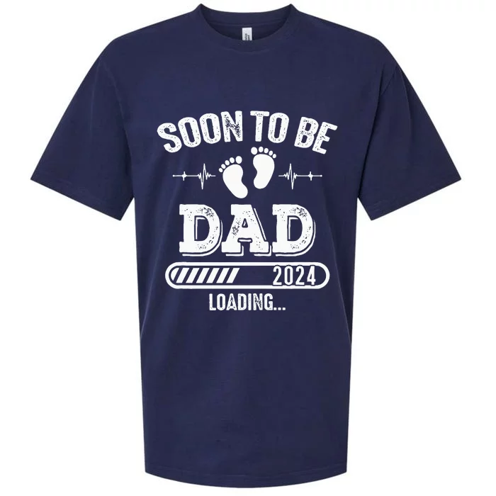 Soon To Be Dad 2024 Loading Sueded Cloud Jersey T-Shirt