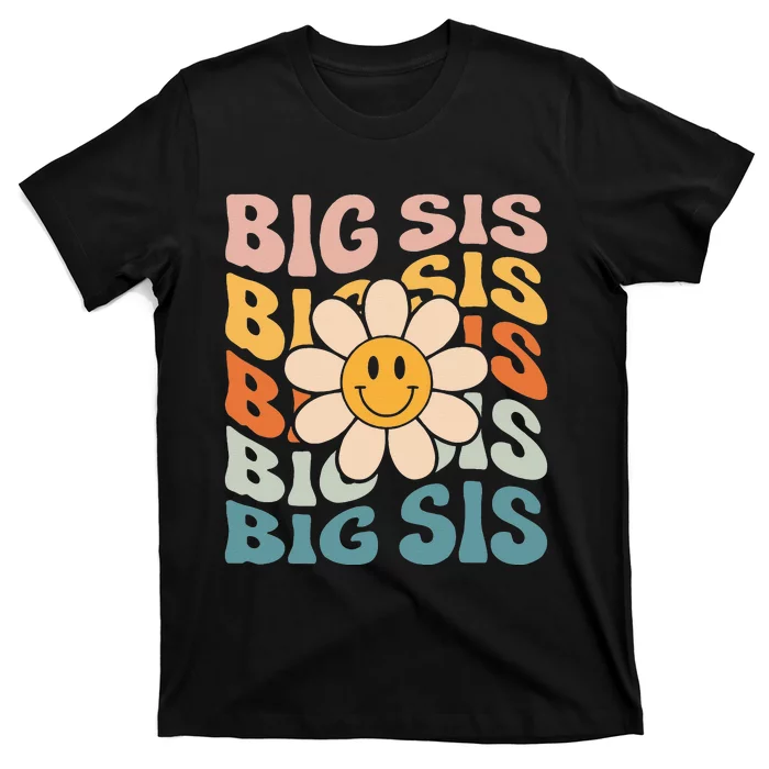 Soon To Be New Big Sister Retro Proud Big Sis Announcement T-Shirt