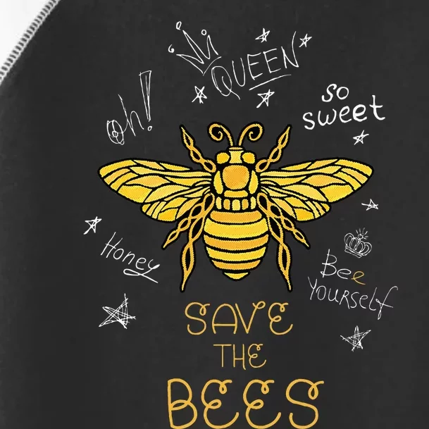 Save The Bees Graffiti Apiary Bee Beekeeper Earth Day Toddler Fine Jersey T-Shirt