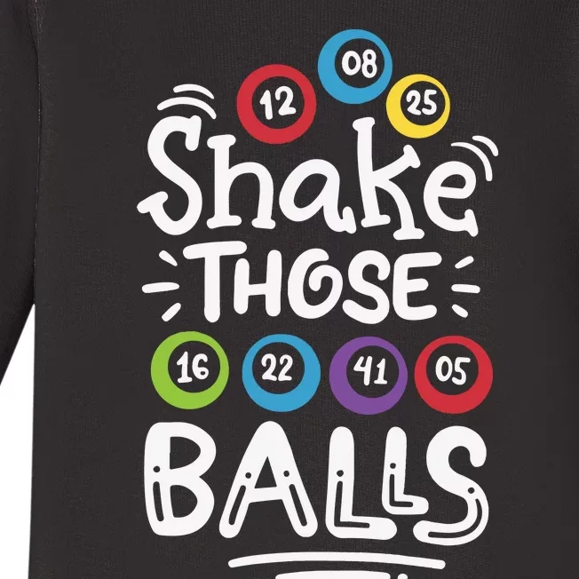 Shake Those Balls Bingo Baby Long Sleeve Bodysuit