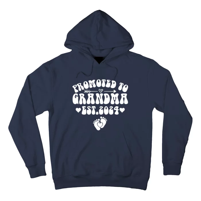 Soon To Be Grandma 2024 Gift Promoted To Grandma Est 2024 Hoodie