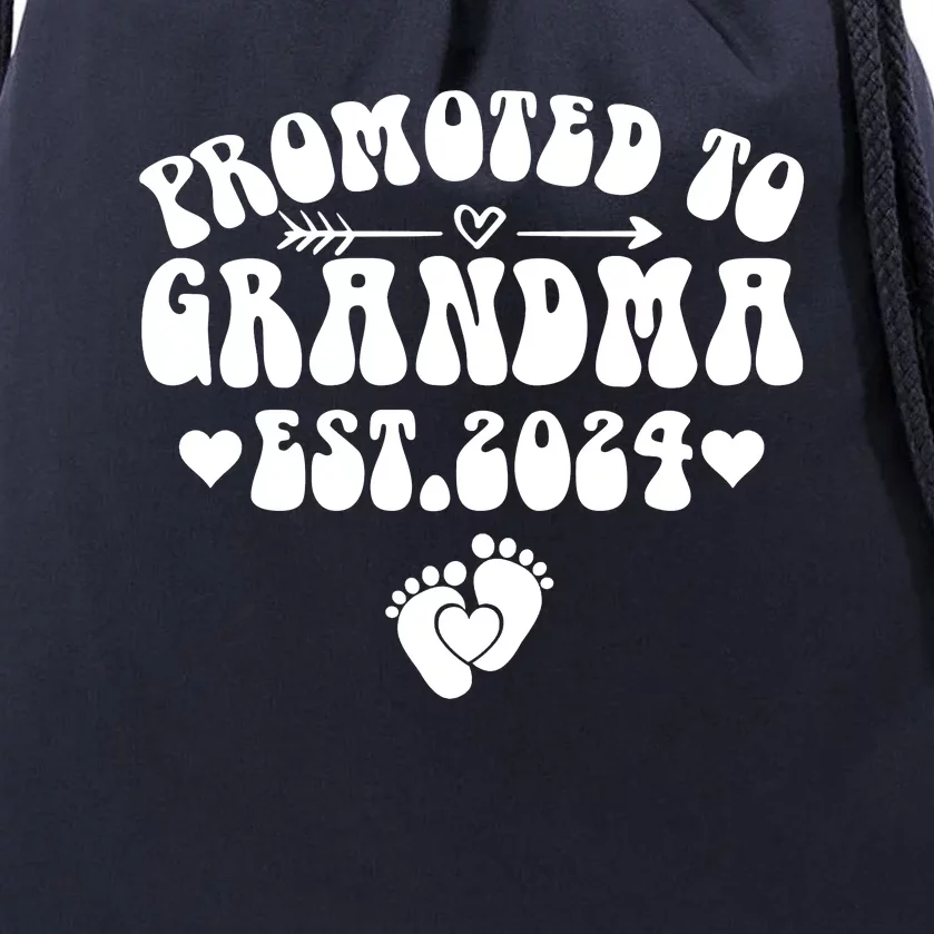 Soon To Be Grandma 2024 Gift Promoted To Grandma Est 2024 Drawstring Bag