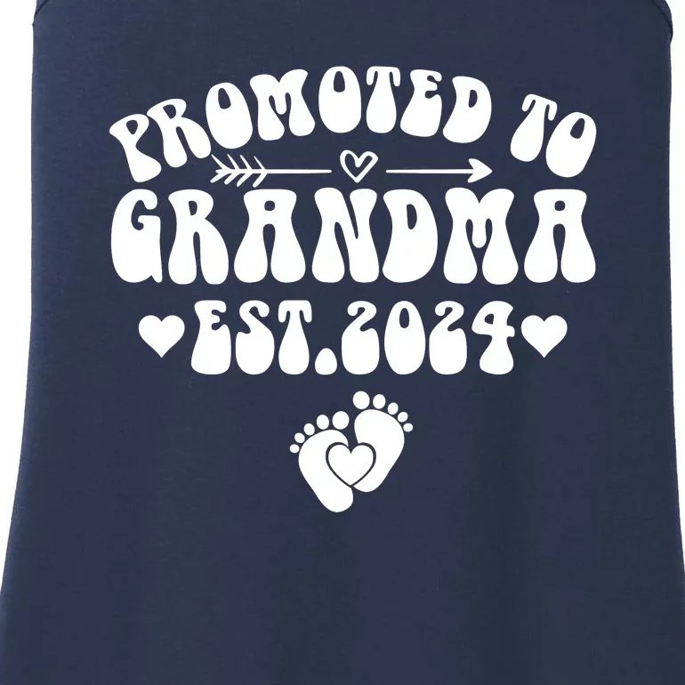 Soon To Be Grandma 2024 Gift Promoted To Grandma Est 2024 Ladies Essential Tank