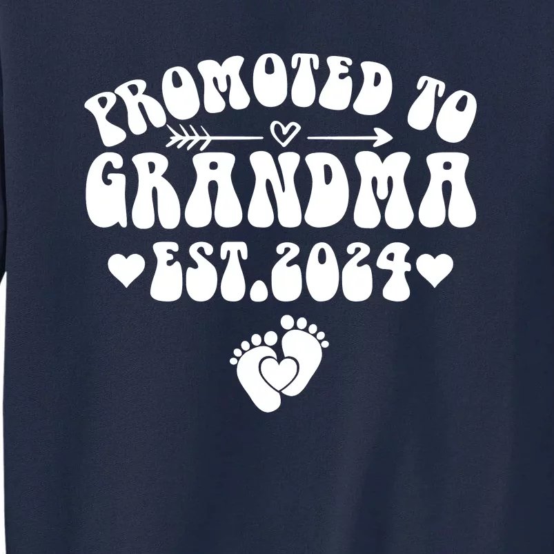 Soon To Be Grandma 2024 Gift Promoted To Grandma Est 2024 Tall Sweatshirt