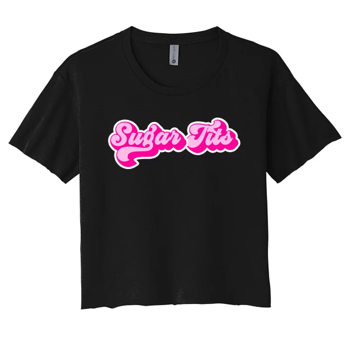 Sugar Tits Bubblegum Women's Crop Top Tee