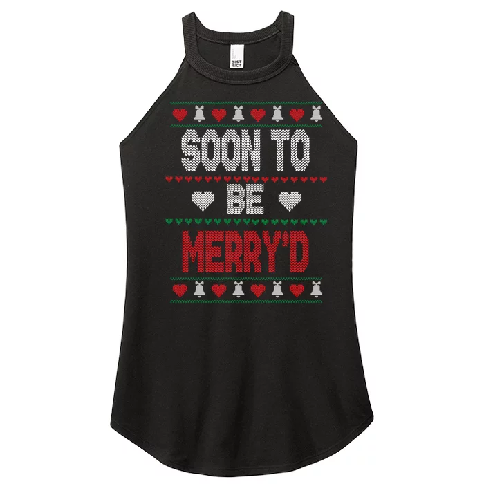 Soon To Be Married MerryD Christmas Bride And Groom Couples Women’s Perfect Tri Rocker Tank