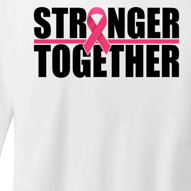 Stronger Together Breast Cancer Awareness Womens CVC Long Sleeve Shirt