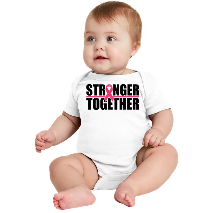 Stronger Together Breast Cancer Awareness Baby Bodysuit