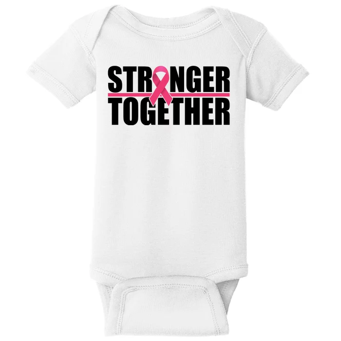 Stronger Together Breast Cancer Awareness Baby Bodysuit