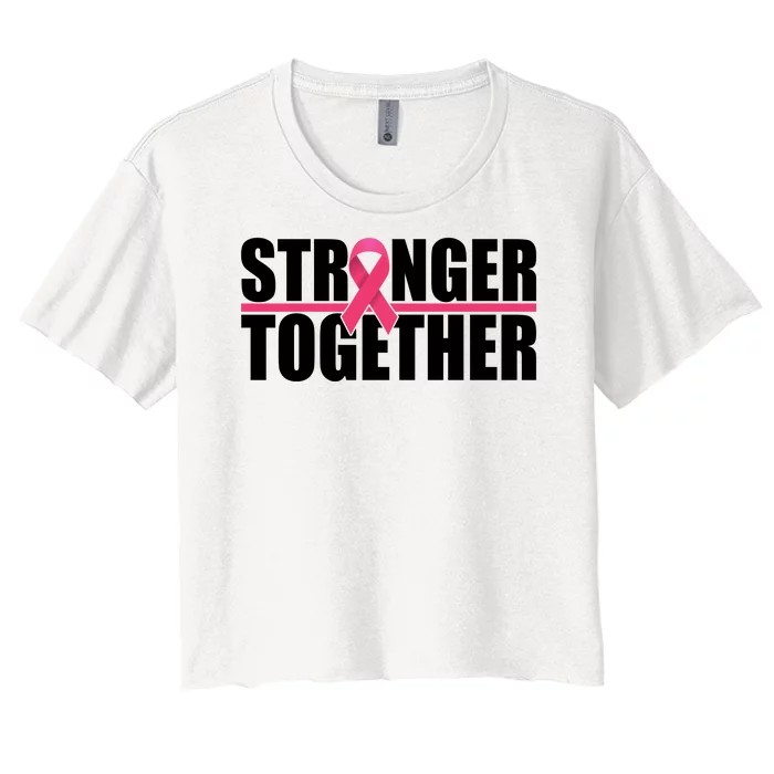 Stronger Together Breast Cancer Awareness Women's Crop Top Tee