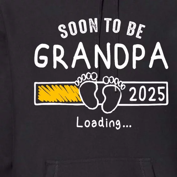 Soon To Be Grandpa 2025 Loading Promoted To Grandpa 2025 Premium Hoodie