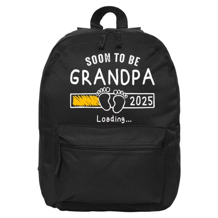 Soon To Be Grandpa 2025 Loading Promoted To Grandpa 2025 16 in Basic Backpack